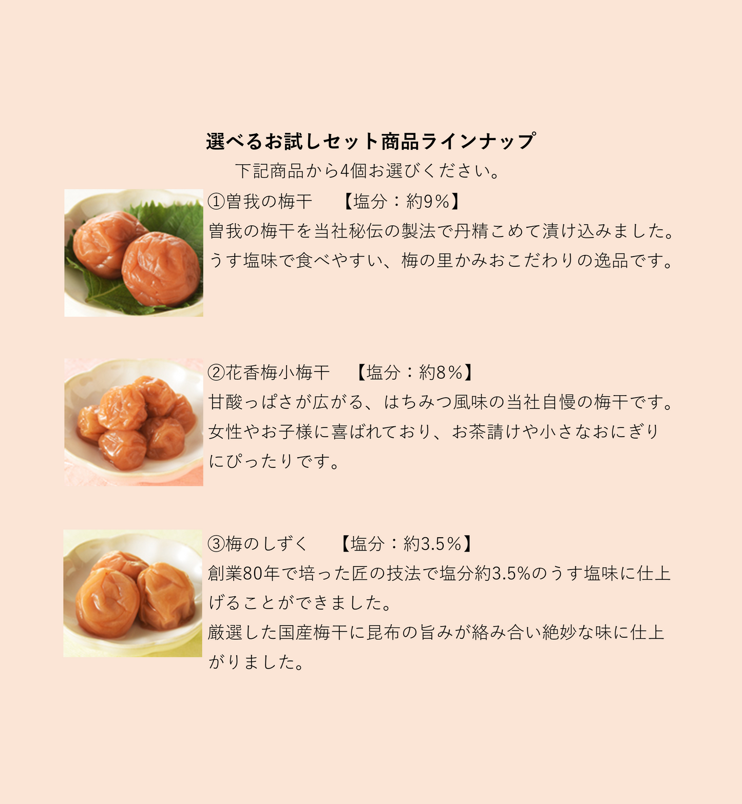 選べるお試しセット
